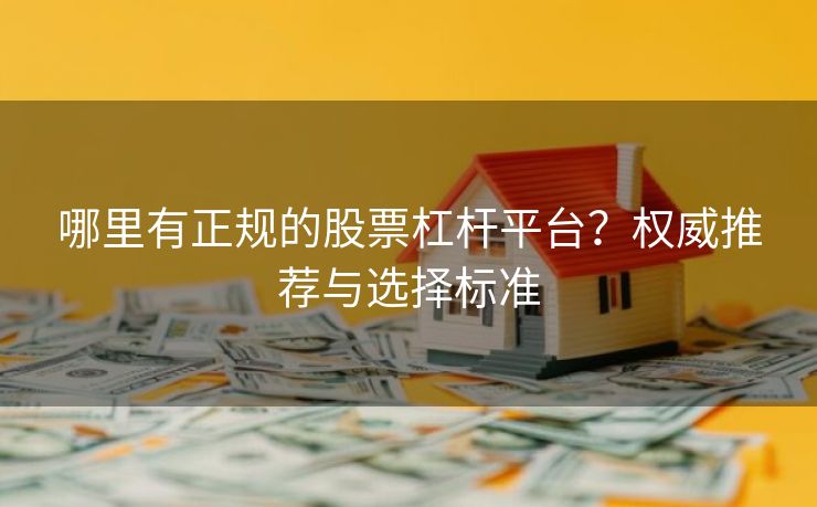 哪里有正规的股票杠杆平台？权威推荐与选择标准