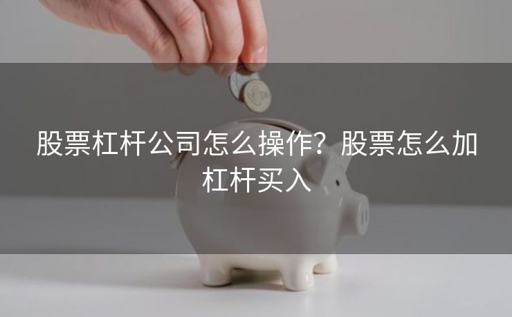 股票杠杆公司怎么操作？股票怎么加杠杆买入